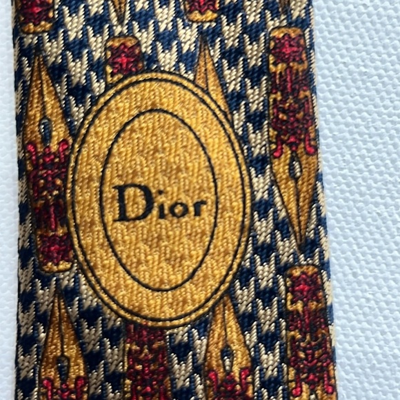 Christian Dior Monsieur Men's 100% Silk Tie Made in Italy - Picture 5 of 10